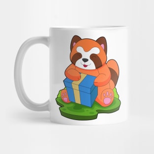 Red Panda Christmas Package Mug